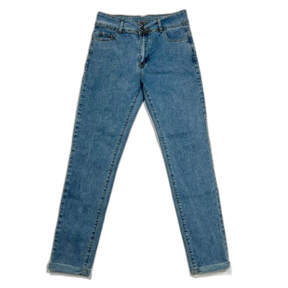 Medium Wash High Waisted Slant Pocket Skinny Jeans Size 8/10 - Picture 2 of 10